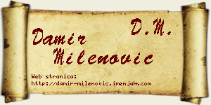 Damir Milenović vizit kartica